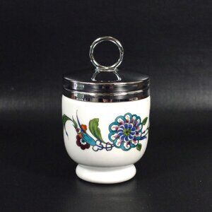 Royal Worcester Egg Coddler "Palmyra" 1970s Floral Pattern Porcelain Egg Poacher